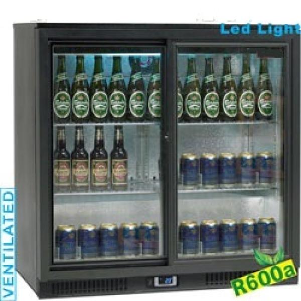 WR-TAB2-S3 TABS2/D-R6 (25) Back Bar Getränkekühler, belüftete, 2 Schiebetüren